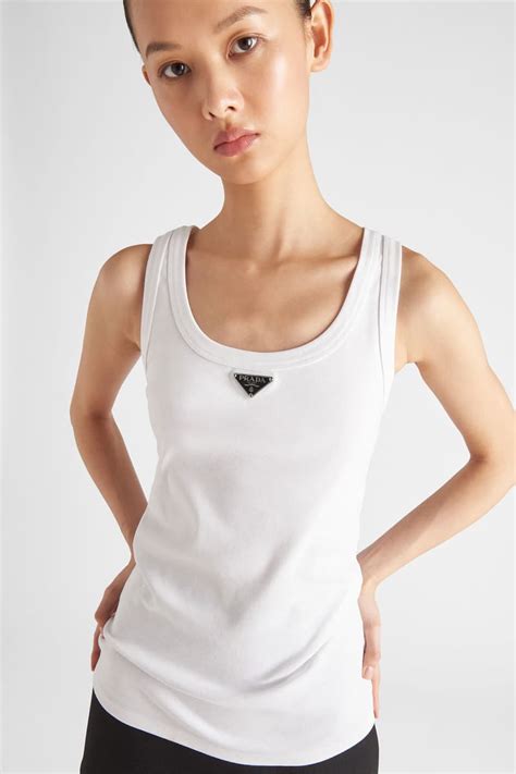 prada tank white|Prada tank top white.